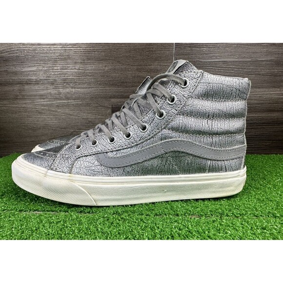VANS SK8-Hi Slim Metallic Crackled Foil Leather Size 7 Sneakers womens 8.5 main image 5